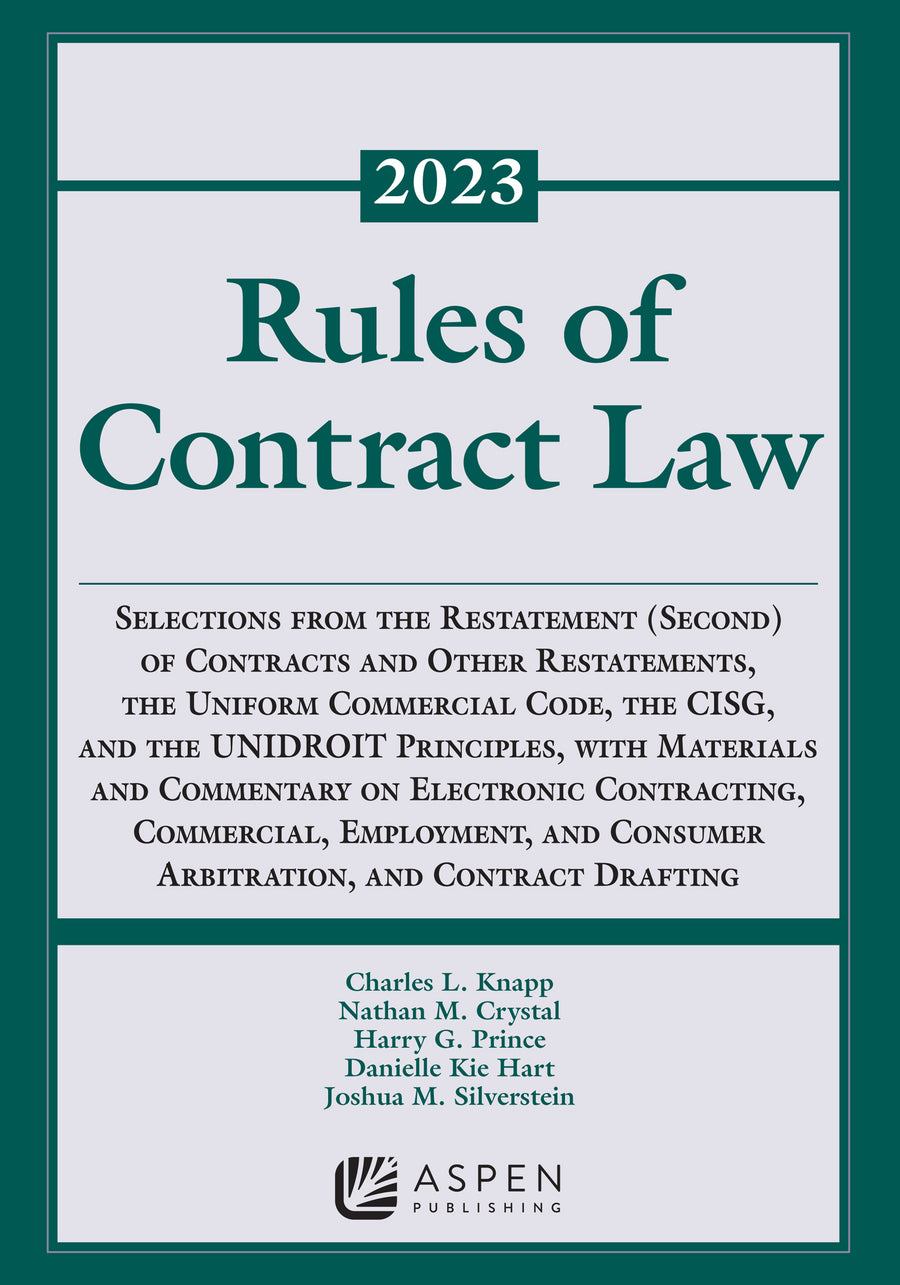 Rules of Contract Law: 2023 Statutory Supplement