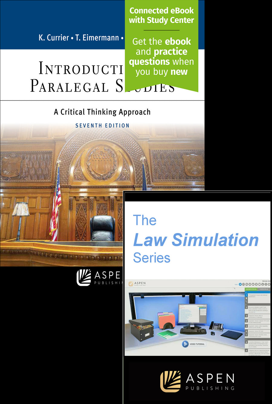 Bundle: Introduction to Paralegal Studies: A Critical Thinking Approach, Seventh Edition and The Law Simulation Series: Introduction to Law